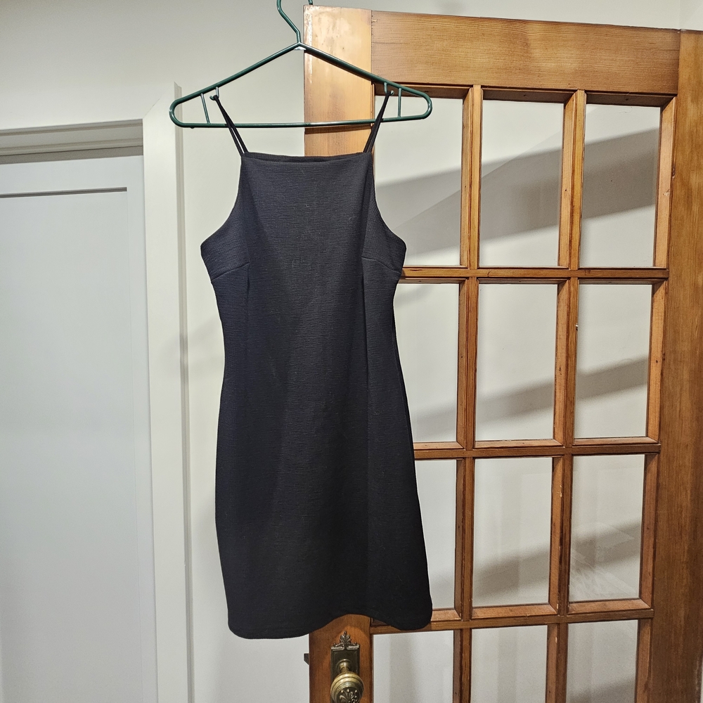 MNG Black Spaghetti Strap Mini Dress